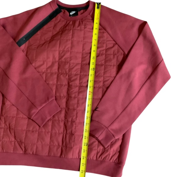 Nike Sportswear Tech Pack Quilted NSW PE Crew Sweatshirt (Red) LARGE BV3697-661 - Picture 3 of 7